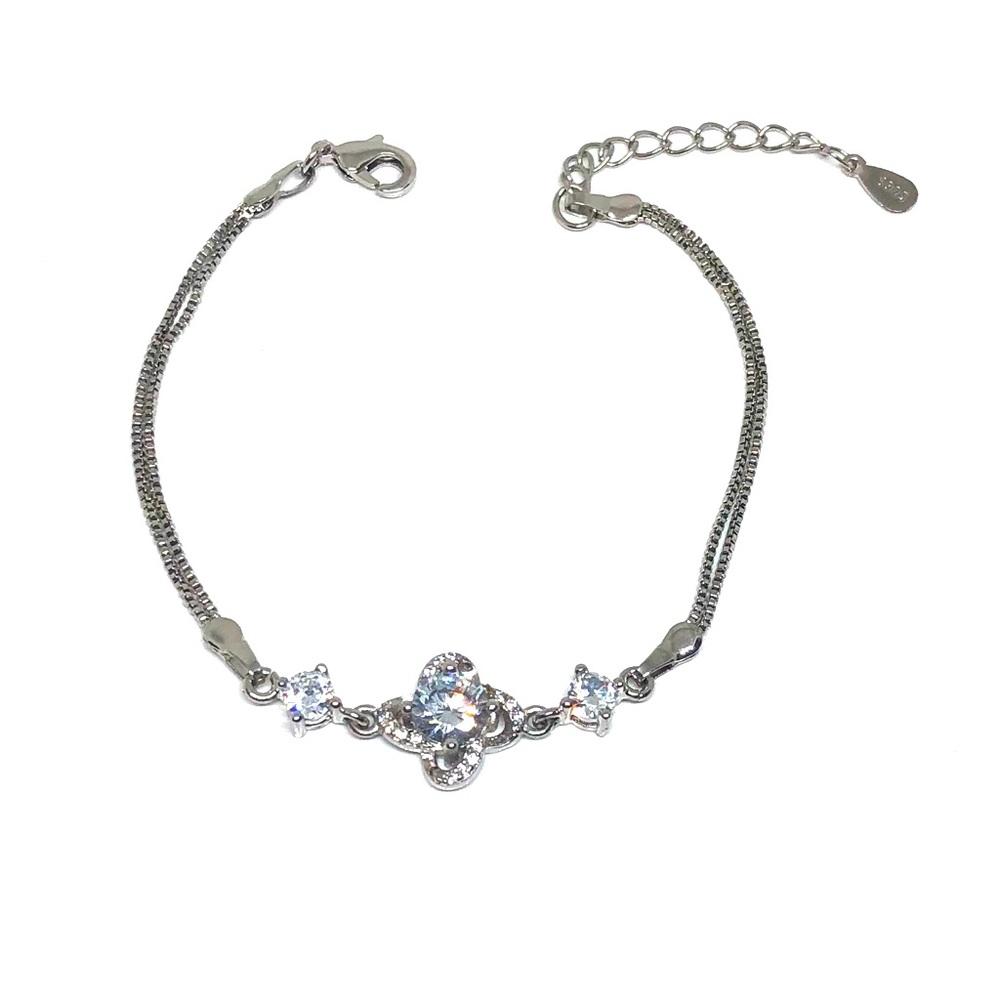 Cubic Zirconia Knot Chain Bracelet